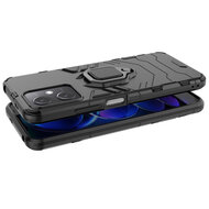 Xiaomi Redmi Note 12 5G Hoesje - MobyDefend Dubbelgelaagde Pantsercase Met Standaard - Blauw