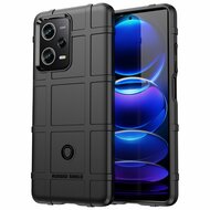 Xiaomi Redmi Note 12 Pro 5G Hoesje, Rugged Shield TPU Gelcase, Zwart