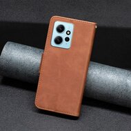 Xiaomi Redmi Note 12 Pro 5G Hoesje - MobyDefend Wallet Book Case Met Koord - Bruin