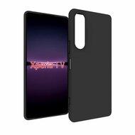 Sony Xperia 1 V Hoesje - MobyDefend TPU Backcover - Mat Zwart