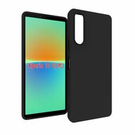 Sony Xperia 10 V Hoesje - MobyDefend TPU Backcover - Mat Zwart