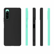 Sony Xperia 10 V Hoesje - MobyDefend TPU Backcover - Mat Zwart