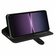 Sony Xperia 1 V Hoesje - MobyDefend Wallet Book Case (Sluiting Achterkant) - Zwart