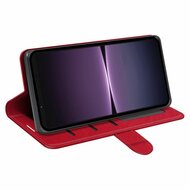 Sony Xperia 1 V Hoesje - MobyDefend Wallet Book Case (Sluiting Achterkant) - Rood