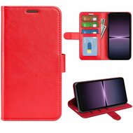 Sony Xperia 1 V Hoesje - MobyDefend Wallet Book Case (Sluiting Achterkant) - Rood