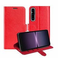 Sony Xperia 1 V Hoesje, MobyDefend Wallet Book Case (Sluiting Achterkant), Rood