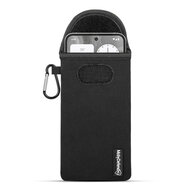 Hoesje voor Nothing Phone (2) - MobyDefend Neopreen Pouch Met Karabijnhaak - Insteekhoesje - Riemlus Hoesje - Zwart