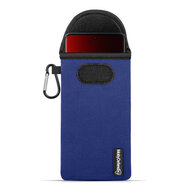 Hoesje voor Xiaomi 13 Ultra, MobyDefend Neopreen Pouch Met Karabijnhaak, Insteekhoesje, Riemlus Hoesje, Blauw