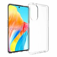 Oppo A98 Hoesje, MobyDefend Transparante TPU Gelcase, Volledig Doorzichtig