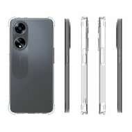 Oppo A98 Hoesje, MobyDefend Transparante Shockproof TPU Gelcase, Verstevigde Hoeken, Volledig Doorzichtig