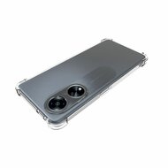 Oppo A98 Hoesje, MobyDefend Transparante Shockproof TPU Gelcase, Verstevigde Hoeken, Volledig Doorzichtig