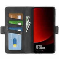 Xiaomi 13 Ultra Hoesje, MobyDefend Luxe Wallet Book Case (Sluiting Zijkant), Zwart