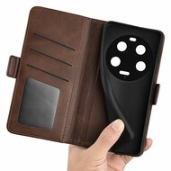 Xiaomi 13 Ultra Hoesje - MobyDefend Luxe Wallet Book Case (Sluiting Zijkant) - Bruin