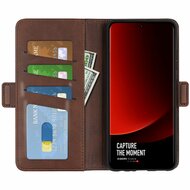 Xiaomi 13 Ultra Hoesje, MobyDefend Luxe Wallet Book Case (Sluiting Zijkant), Bruin