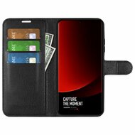 Xiaomi 13 Ultra Hoesje - MobyDefend Kunstleren Wallet Book Case (Sluiting Voorkant) - Zwart