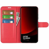 Xiaomi 13 Ultra Hoesje - MobyDefend Kunstleren Wallet Book Case (Sluiting Voorkant) - Rood