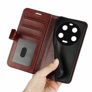Xiaomi 13 Ultra Hoesje - MobyDefend Wallet Book Case (Sluiting Achterkant) - Bruin