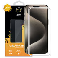 2-Pack iPhone 15 Pro Max Screenprotectors - MobyDefend Case-Friendly Screensavers - Gehard Glas