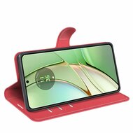 Motorola Edge 40 Hoesje - MobyDefend Kunstleren Wallet Book Case (Sluiting Voorkant) - Rood