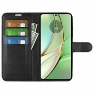 Motorola Edge 40 Hoesje, MobyDefend Kunstleren Wallet Book Case (Sluiting Voorkant), Zwart