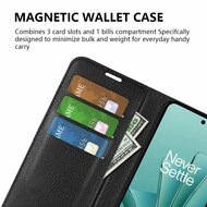 OnePlus Nord 3 Hoesje, MobyDefend Kunstleren Wallet Book Case (Sluiting Voorkant), Zwart