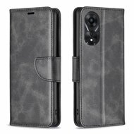 Oppo A78 (5G) Hoesje - MobyDefend Wallet Book Case Met Koord - Zwart