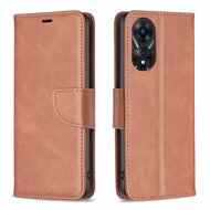 Oppo A78 (5G) Hoesje - MobyDefend Wallet Book Case Met Koord - Bruin