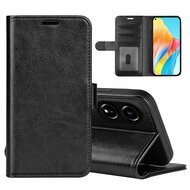 Oppo A78 (5G) Hoesje - MobyDefend Wallet Book Case (Sluiting Achterkant) - Zwart