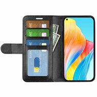 Oppo A78 (5G) Hoesje - MobyDefend Wallet Book Case (Sluiting Achterkant) - Zwart