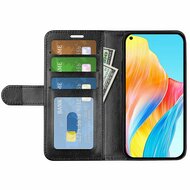 Oppo A78 (5G) Hoesje, MobyDefend Wallet Book Case (Sluiting Achterkant), Zwart