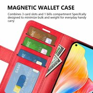 Oppo A78 (5G) Hoesje, MobyDefend Wallet Book Case (Sluiting Achterkant), Bruin