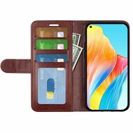 Oppo A78 (5G) Hoesje, MobyDefend Wallet Book Case (Sluiting Achterkant), Bruin