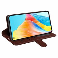 Oppo A78 (5G) Hoesje - MobyDefend Wallet Book Case (Sluiting Achterkant) - Bruin
