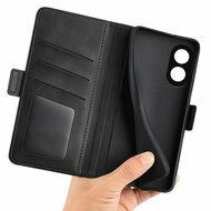 Oppo A78 (5G) Hoesje - MobyDefend Luxe Wallet Book Case (Sluiting Zijkant) - Zwart