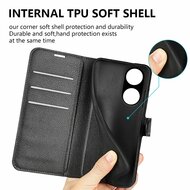 Oppo A98 Hoesje - MobyDefend Kunstleren Wallet Book Case (Sluiting Voorkant) - Zwart