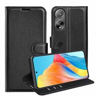 Oppo A98 Hoesje - MobyDefend Kunstleren Wallet Book Case (Sluiting Voorkant) - Zwart