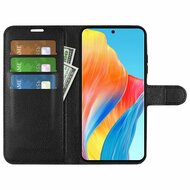 Oppo A98 Hoesje, MobyDefend Kunstleren Wallet Book Case (Sluiting Voorkant), Zwart