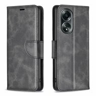 Oppo A98 Hoesje, MobyDefend Wallet Book Case Met Koord, Zwart