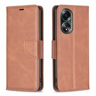 Oppo A98 Hoesje, MobyDefend Wallet Book Case Met Koord, Bruin