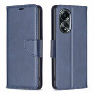 Oppo A98 Hoesje, MobyDefend Wallet Book Case Met Koord, Blauw