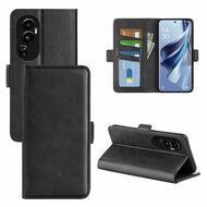 Oppo Reno10 / Reno10 Pro Hoesje - MobyDefend Luxe Wallet Book Case (Sluiting Zijkant) - Zwart