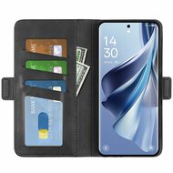 Oppo Reno10 / Reno10 Pro Hoesje - MobyDefend Luxe Wallet Book Case (Sluiting Zijkant) - Zwart