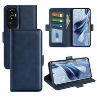 Oppo Reno10 / Reno10 Pro Hoesje, MobyDefend Luxe Wallet Book Case (Sluiting Zijkant), Blauw