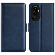 Oppo Reno10 / Reno10 Pro Hoesje - MobyDefend Luxe Wallet Book Case (Sluiting Zijkant) - Blauw