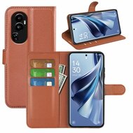 Oppo Reno10 / Reno10 Pro Hoesje - MobyDefend Kunstleren Wallet Book Case (Sluiting Voorkant) - Bruin