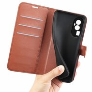 Oppo Reno10 / Reno10 Pro Hoesje - MobyDefend Kunstleren Wallet Book Case (Sluiting Voorkant) - Bruin