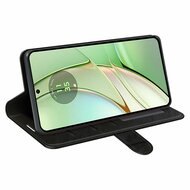 Motorola Edge 40 Hoesje - MobyDefend Wallet Book Case (Sluiting Achterkant) - Zwart