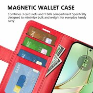 Motorola Edge 40 Hoesje - MobyDefend Wallet Book Case (Sluiting Achterkant) - Bruin