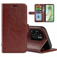 Motorola Edge 40 Hoesje, MobyDefend Wallet Book Case (Sluiting Achterkant), Bruin