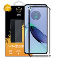 3-Pack Motorola Moto G84 Screenprotectors - MobyDefend Screensavers Met Zwarte Randen - Gehard Glas 